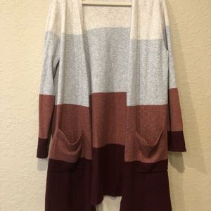 COLOR-BLOCK CARDIGAN